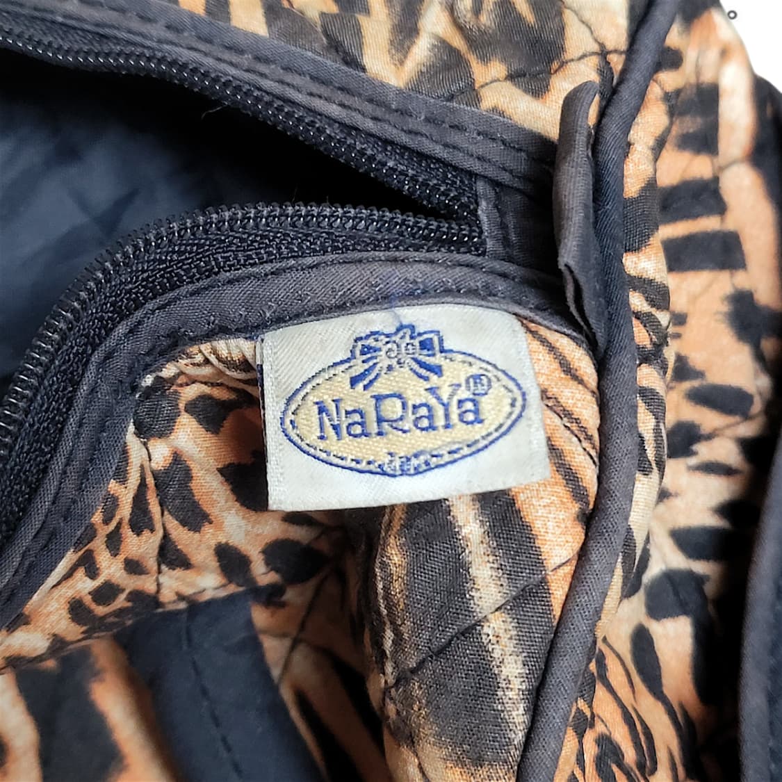NaRaYa 레오파드 리본 퀼팅 백 상품이미지9