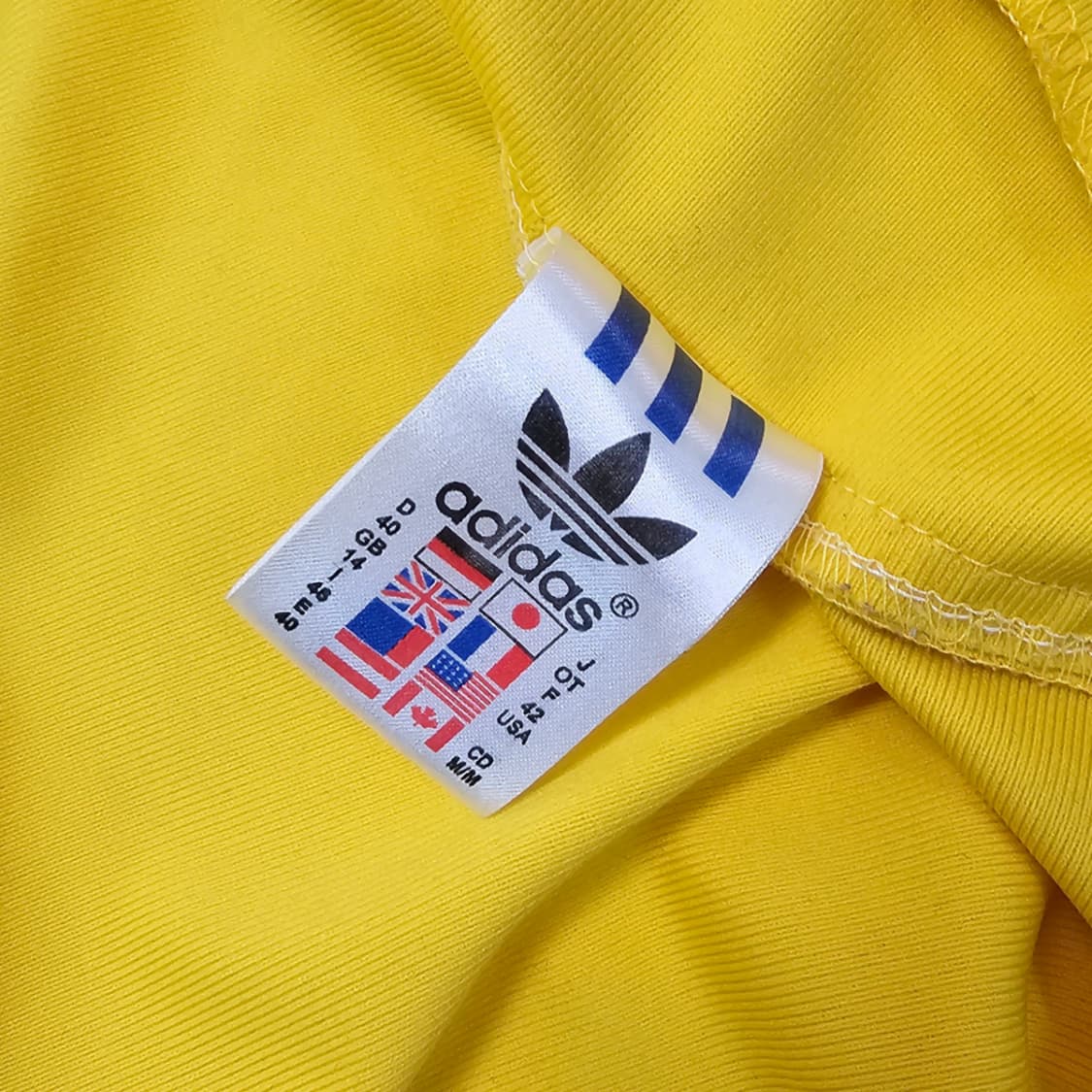 F ADIDAS 아디다스 90's 옐로우 트랙탑 져지 상품이미지8