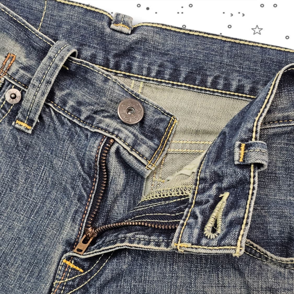 W30L33 LEVIS 리바이스 511 아이스 워싱 데님 팬츠 상품이미지5