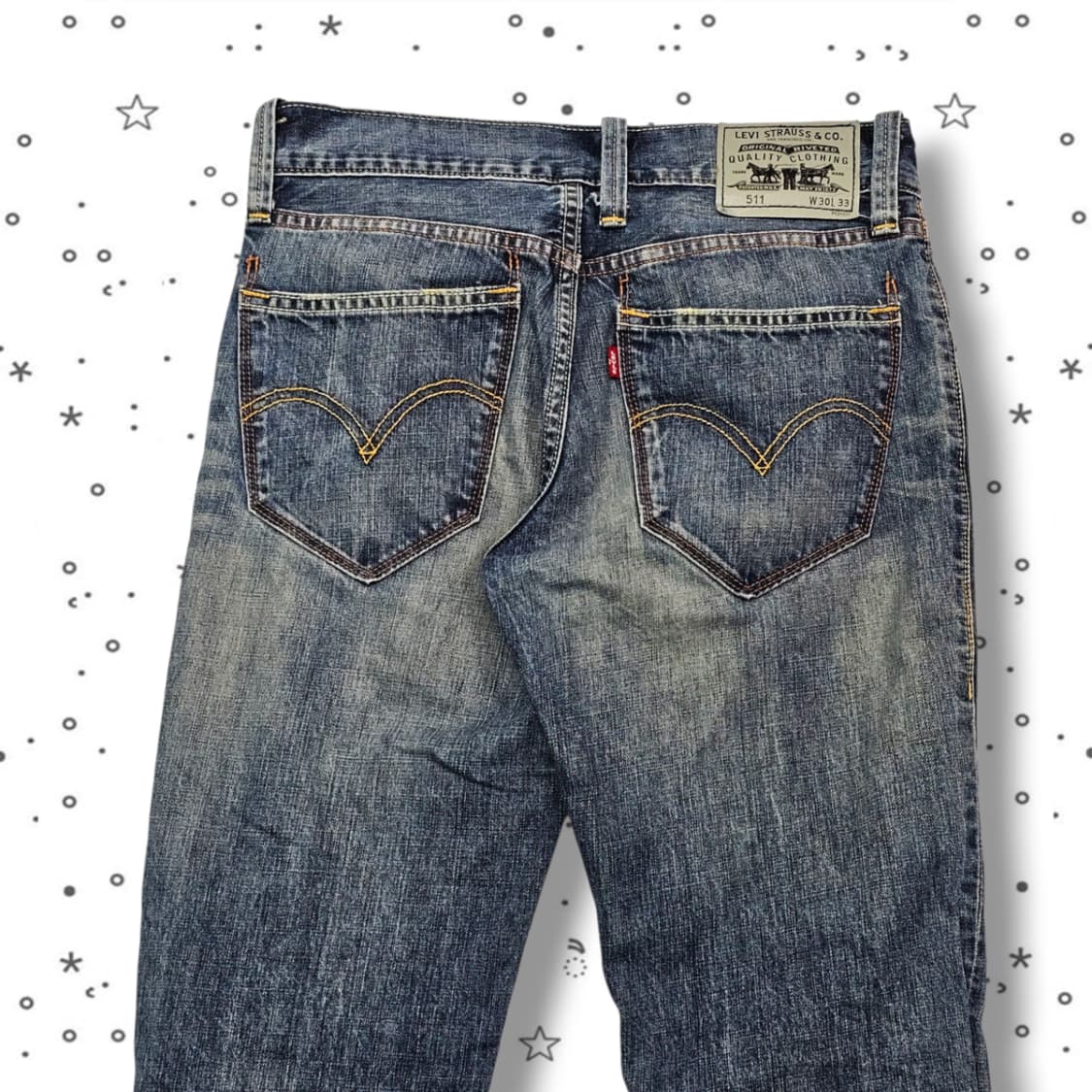 W30L33 LEVIS 리바이스 511 아이스 워싱 데님 팬츠 상품이미지7