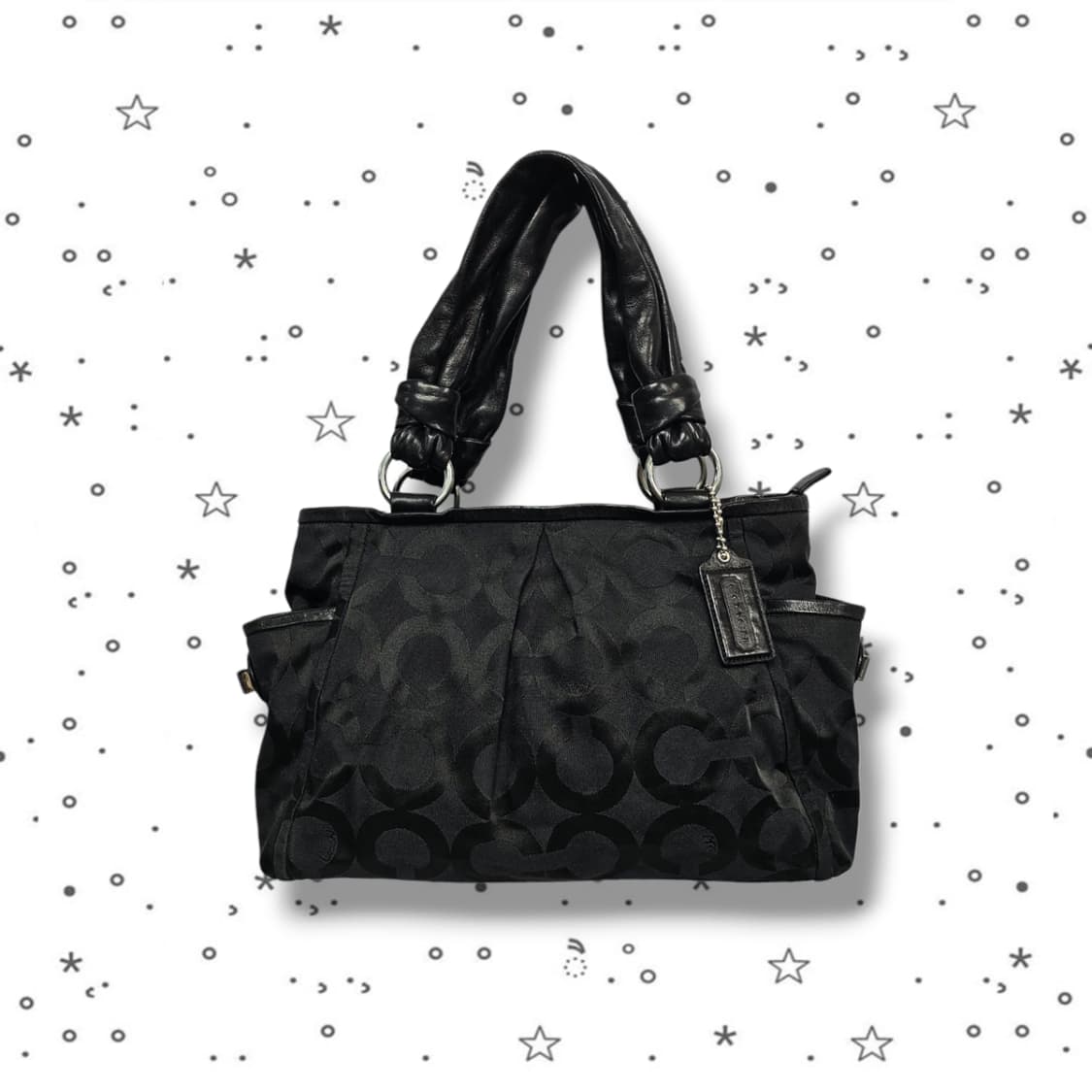 COACH 코치 시그니처 레더 핸들 토트백 상품이미지1