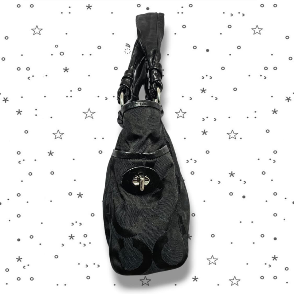 COACH 코치 시그니처 레더 핸들 토트백 상품이미지4