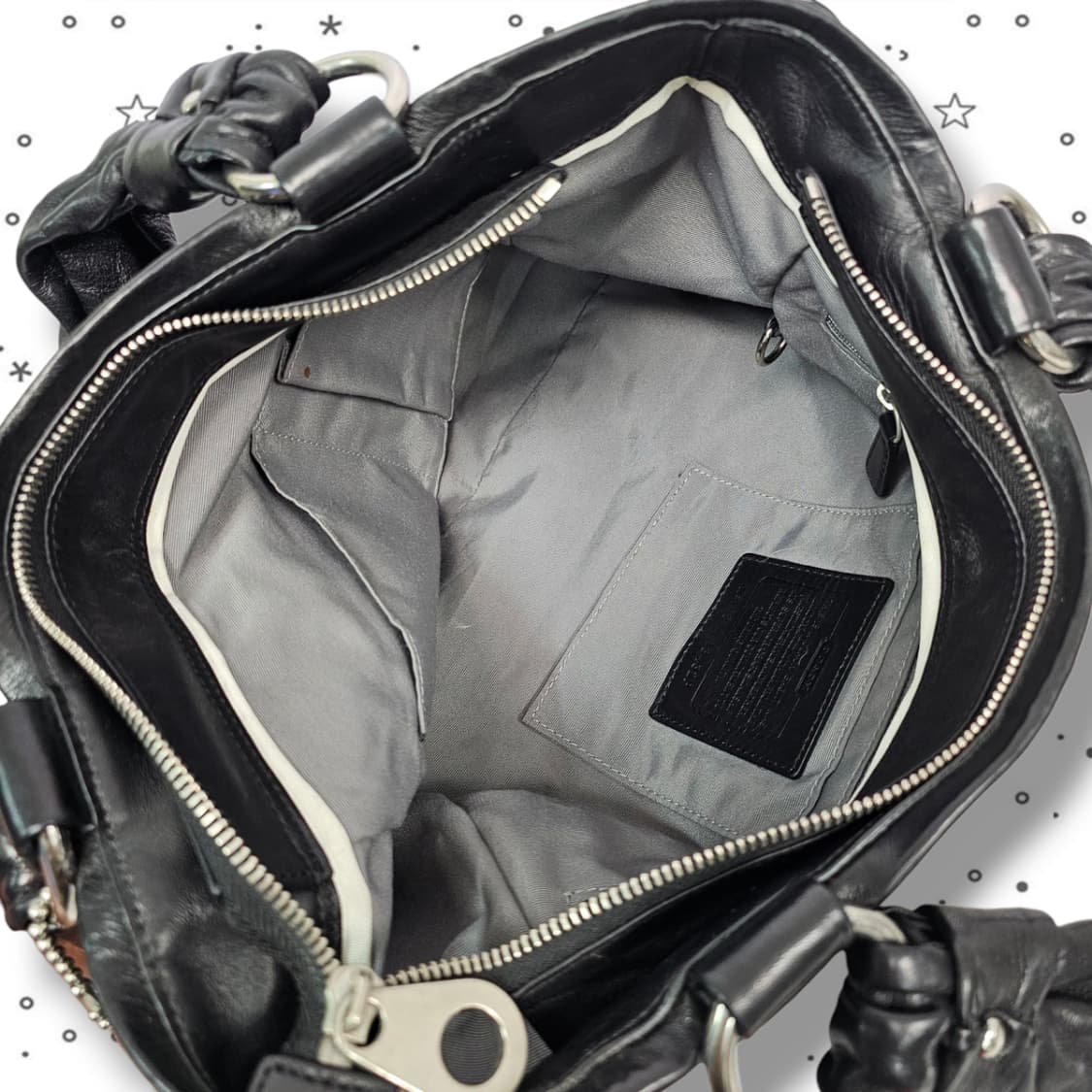 COACH 코치 시그니처 레더 핸들 토트백 상품이미지8