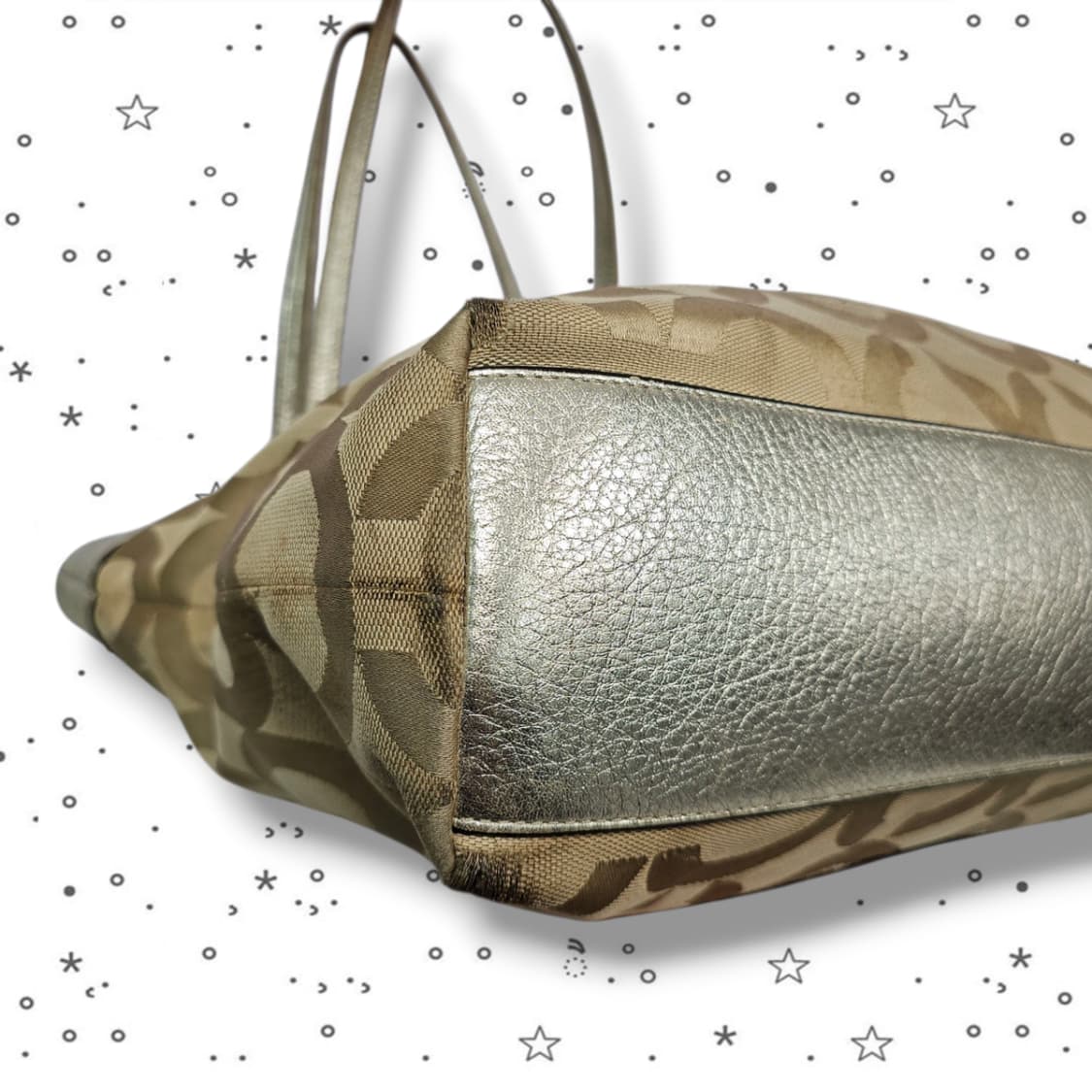 COACH 코치 줄리아 메탈릭 골드 토트백 상품이미지7