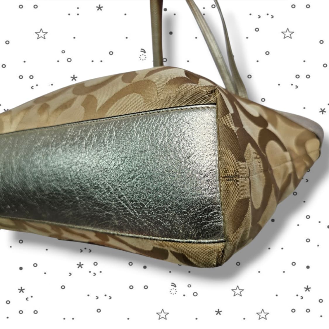 COACH 코치 줄리아 메탈릭 골드 토트백 상품이미지8