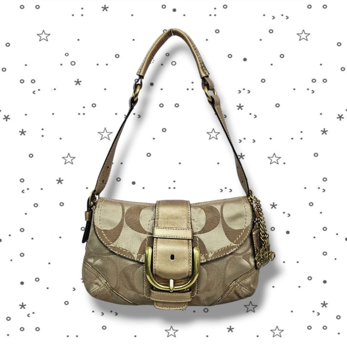 COACH 코치 소호 시그니처 골드 버클 숄더백 상품이미지1