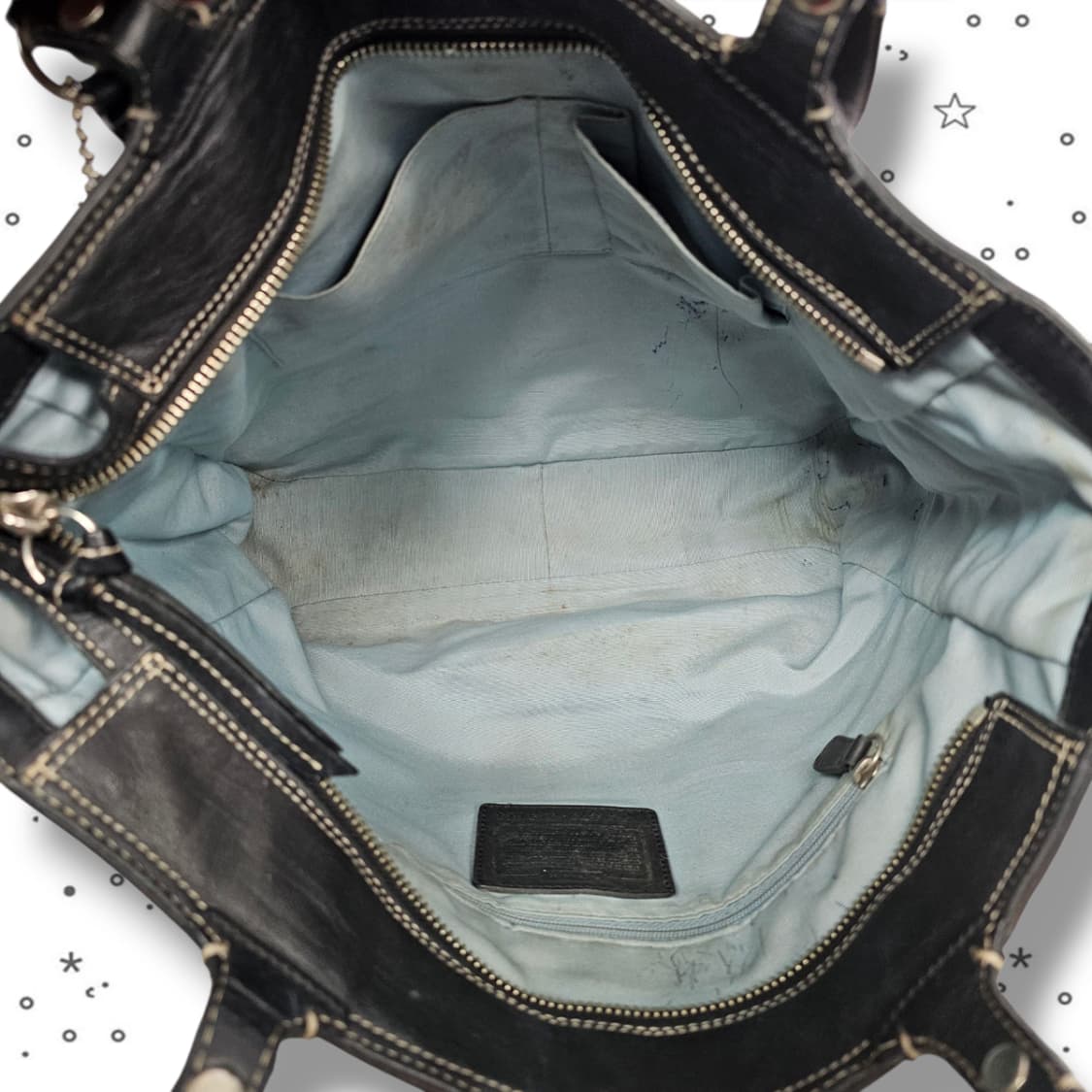 COACH 코치 햄튼 라구나 블랙 레더 토트백 상품이미지7