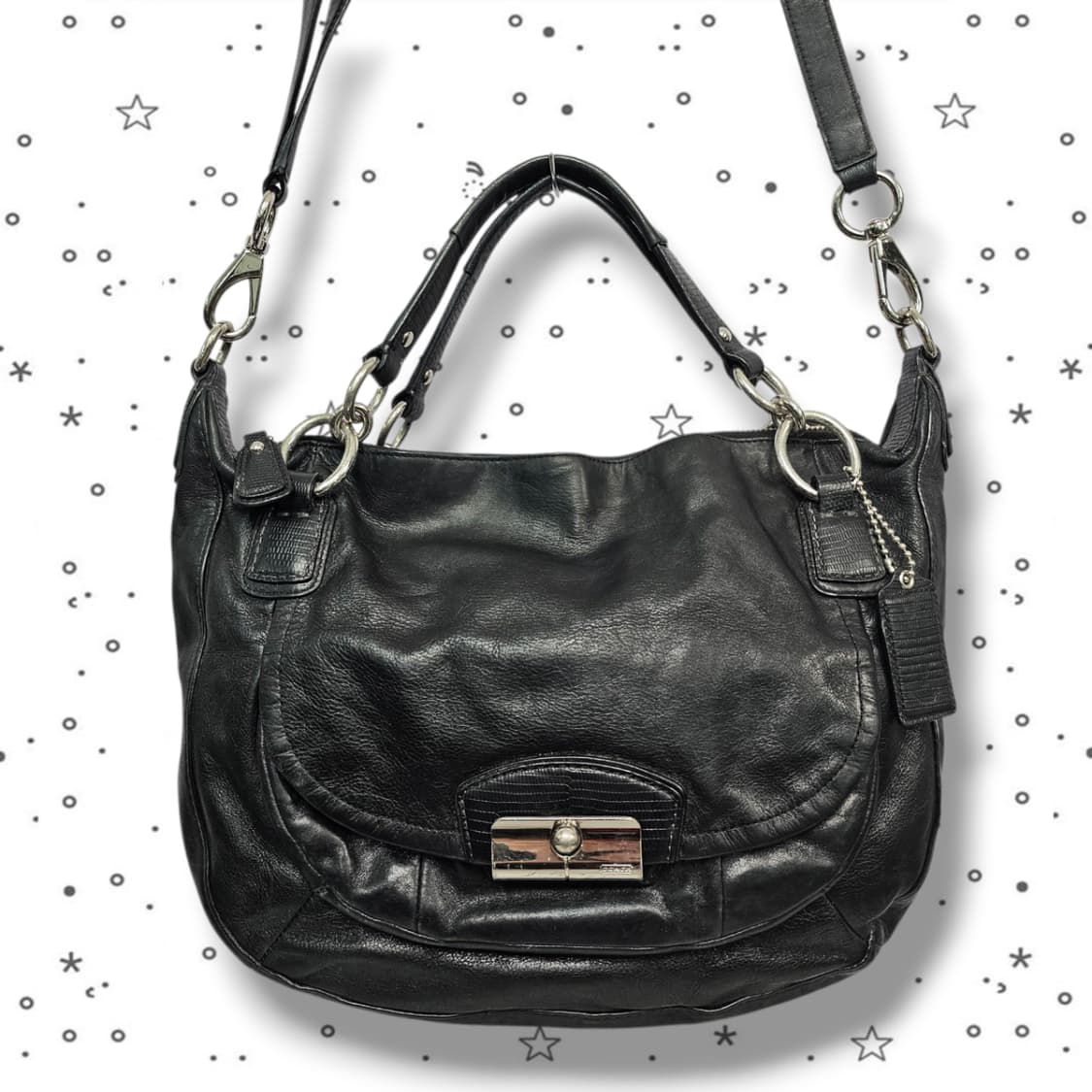 COACH 코치 크리스틴 레더 라운드 사첼백 상품이미지2