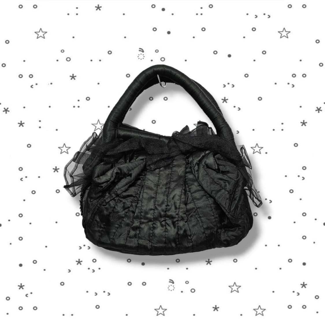 VTG 블랙 로즈 비즈 스팽글 핸드백 상품이미지2