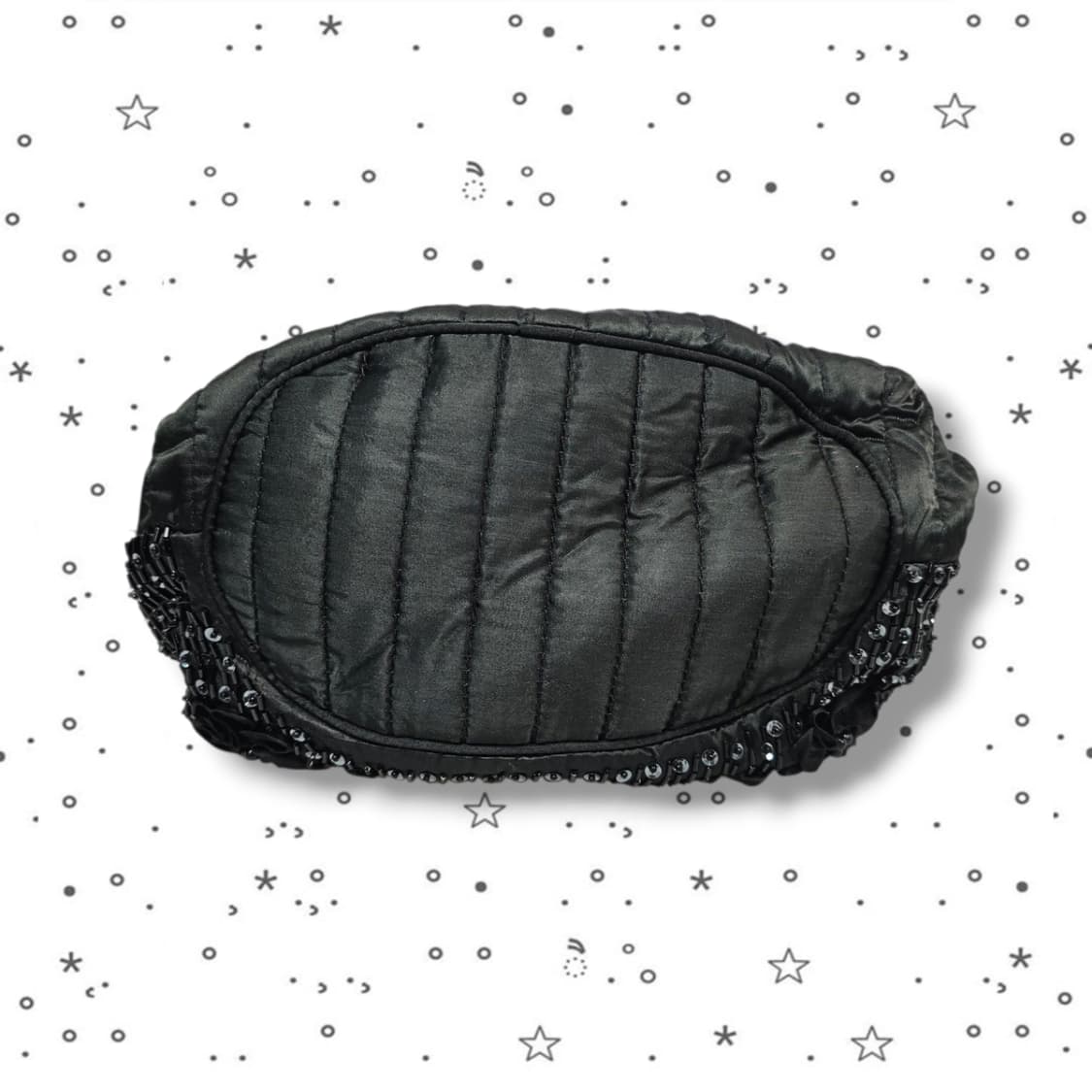 VTG 블랙 로즈 비즈 스팽글 핸드백 상품이미지5