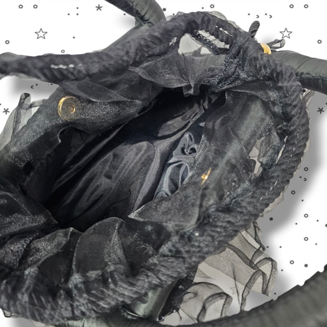 VTG 블랙 로즈 비즈 스팽글 핸드백 상품이미지8