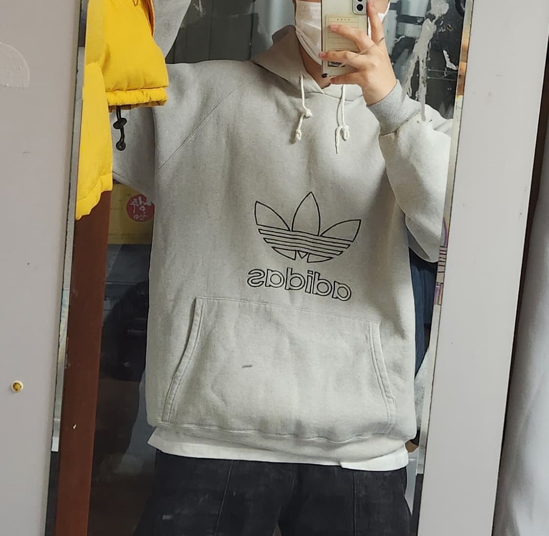 아디다스 90s 빅로고 파이어버드 올드스쿨 오버핏후드티 상품이미지2