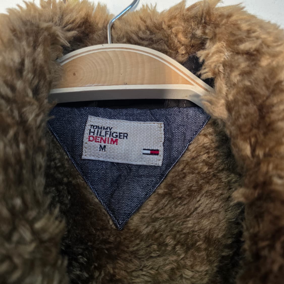 착샷)00s Y2K 타미힐피거 빈티지 캔버스 워크자켓 퍼 쉐르파 털 M 상품이미지6