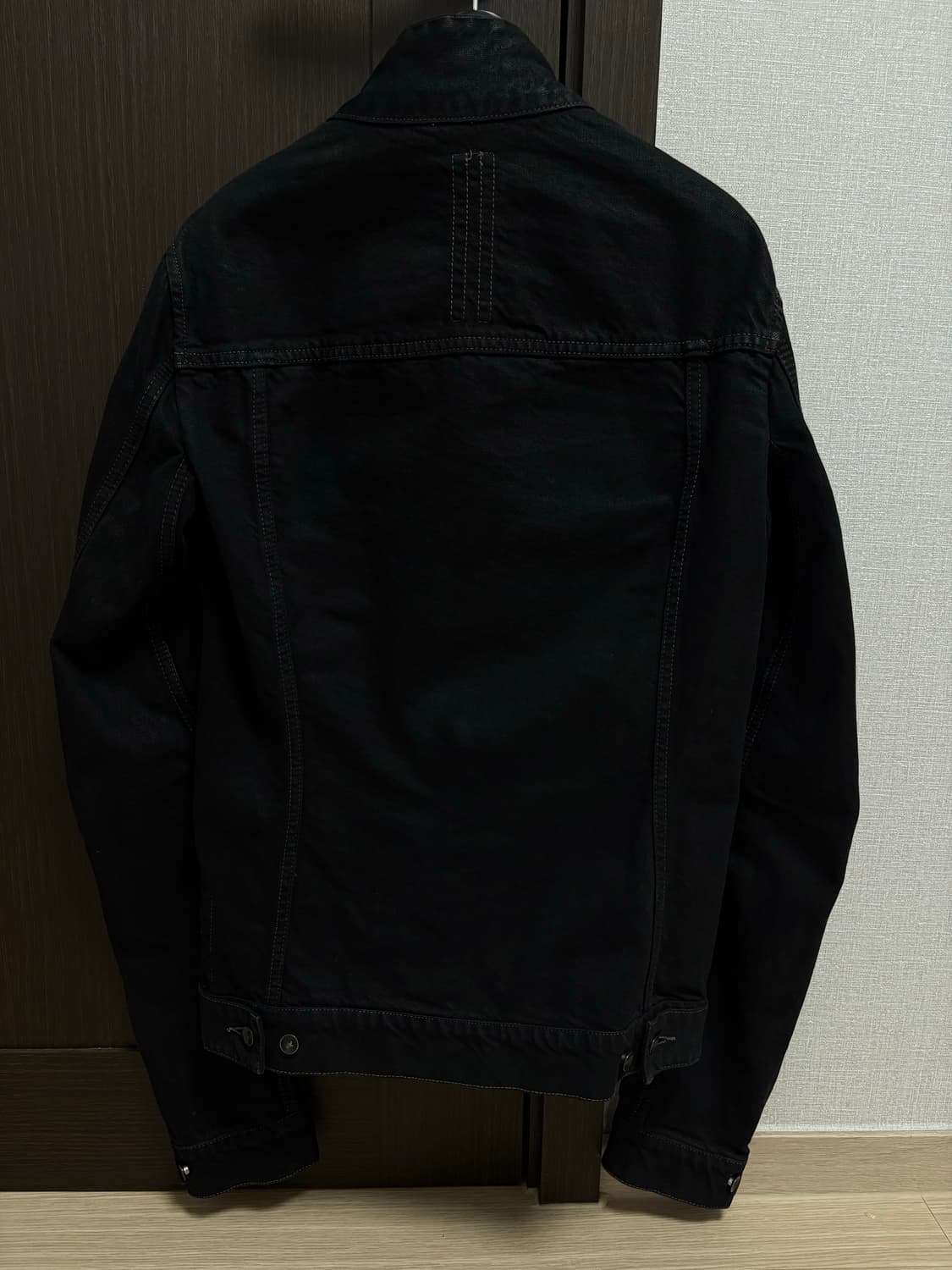 릭오웬스 슬레이브 데님자켓 블랙 xs 상품이미지3