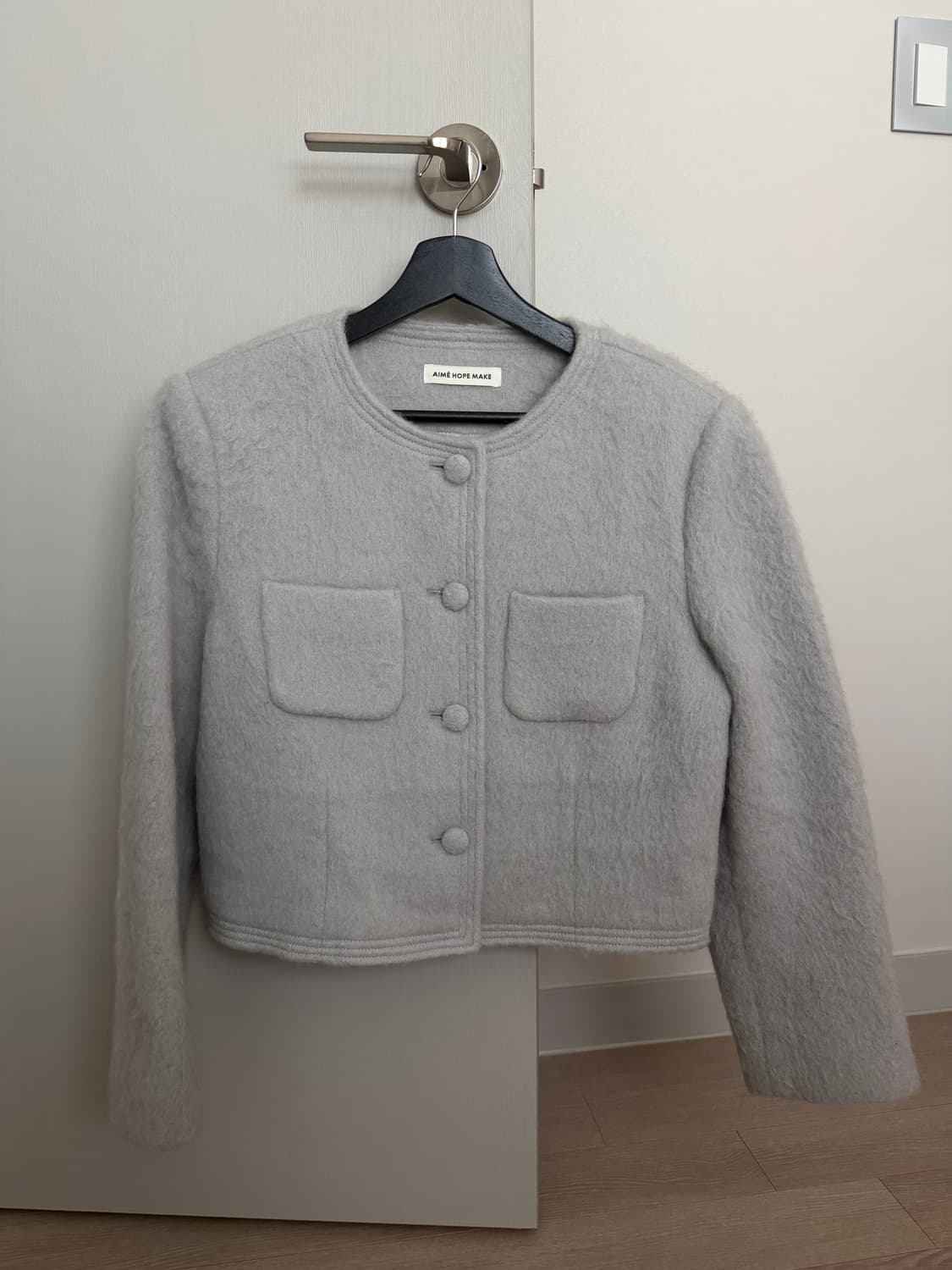 에임홉메이크 Aime hope make 마크들리 숏 퍼자켓 상품이미지2