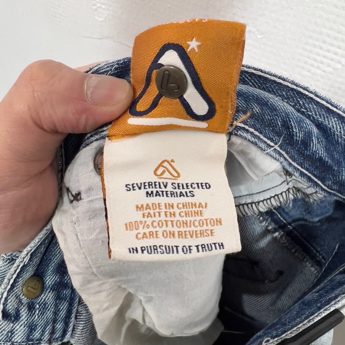 아카데믹스 펑크 패치 페인팅 데님팬츠 상품이미지8