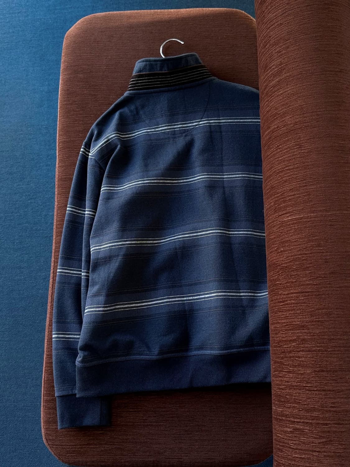 Stripe pattern cotton sweat zip jacket 상품이미지5