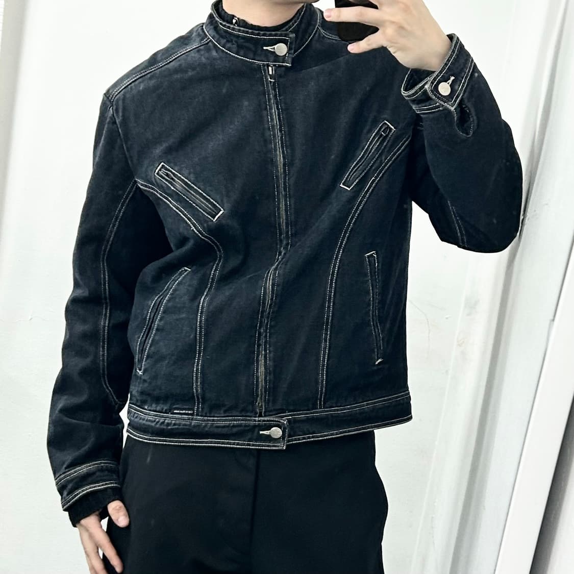 캘빈클라인 쉐르파 데님 바이커 자켓 상품이미지1