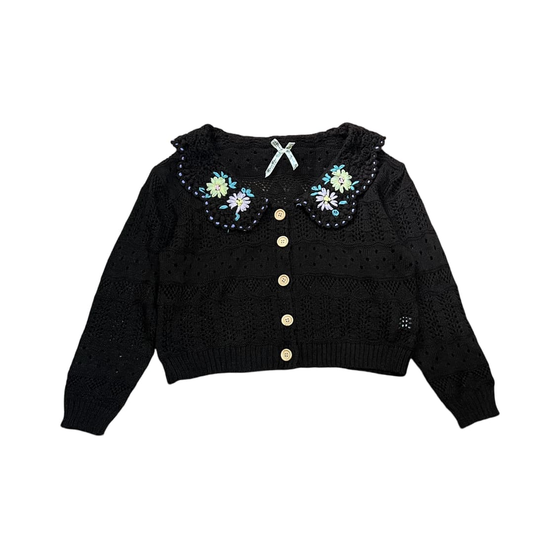 플라워자수 니트 가디건  상품이미지1