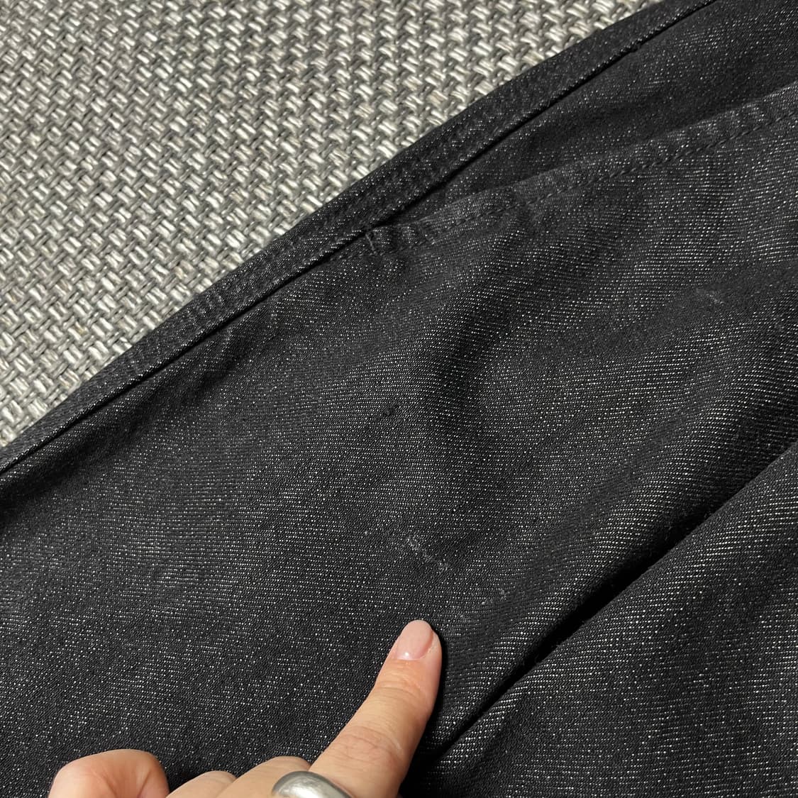 (32) 비슬로우 와이드 핀턱 데님 팬츠 상품이미지7