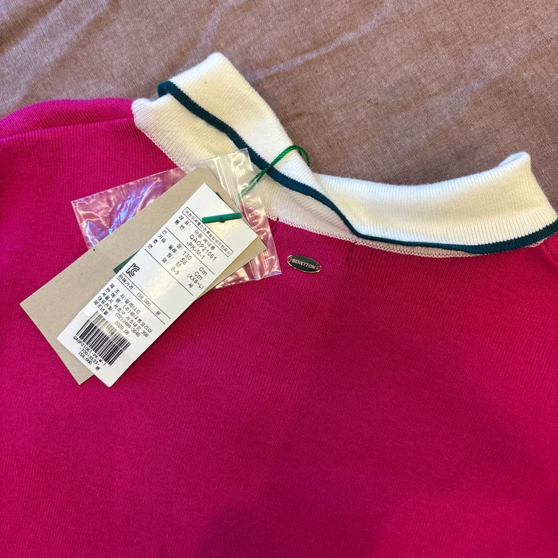 베네통 키즈 니트 원피스 M(8-9)   상품이미지6