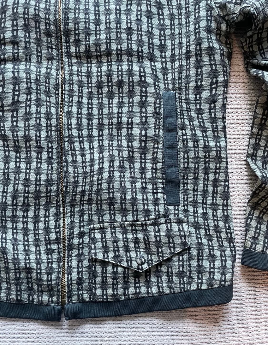 돌체엔가바나 체크 패턴 트위드 봄버 자켓 상품이미지2