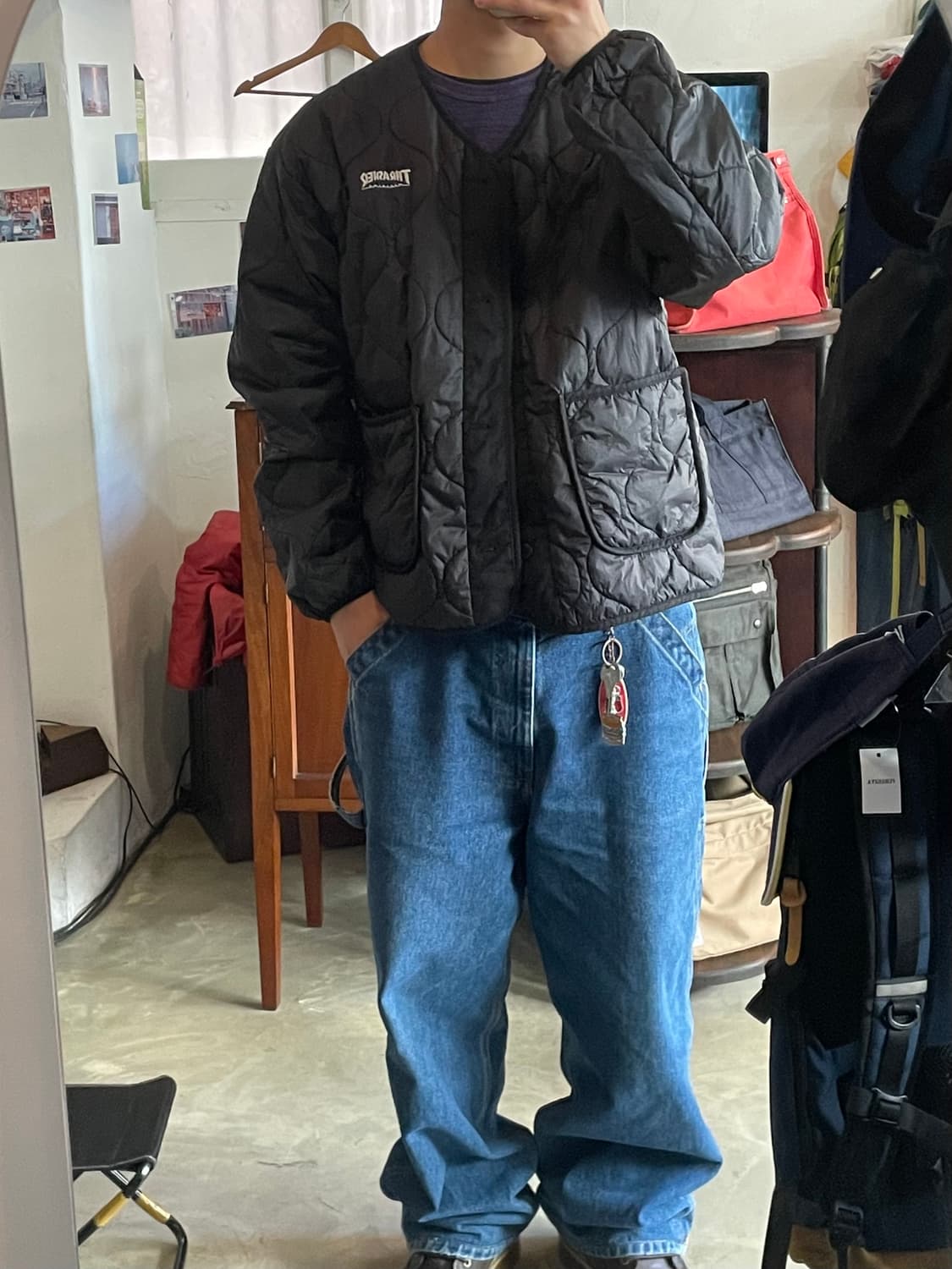 THRASHER 트레셔 깔깔이 경량패딩 XL 상품이미지2