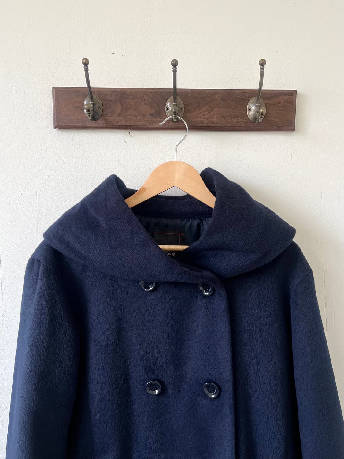HK WORKS LONDON 네이비 프릴 후드 캐시미어코트 상품이미지3