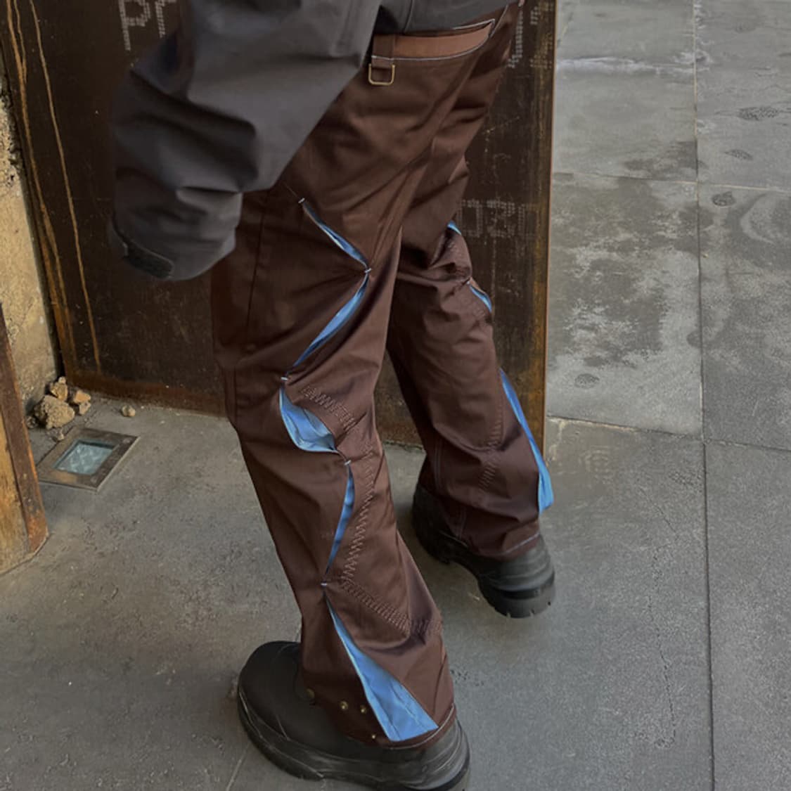 에이옵 바 택 커브 팬츠(브라운/스카이블루) 상품이미지2