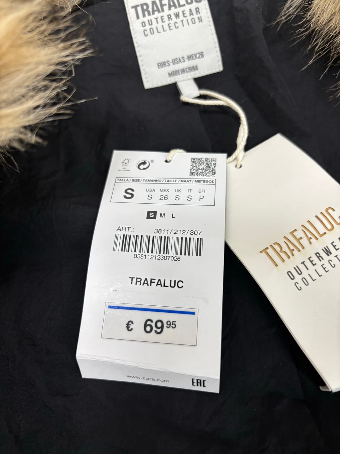 [ZARA TRAFALUC]DeadStock Fake Fur None-N 상품이미지6