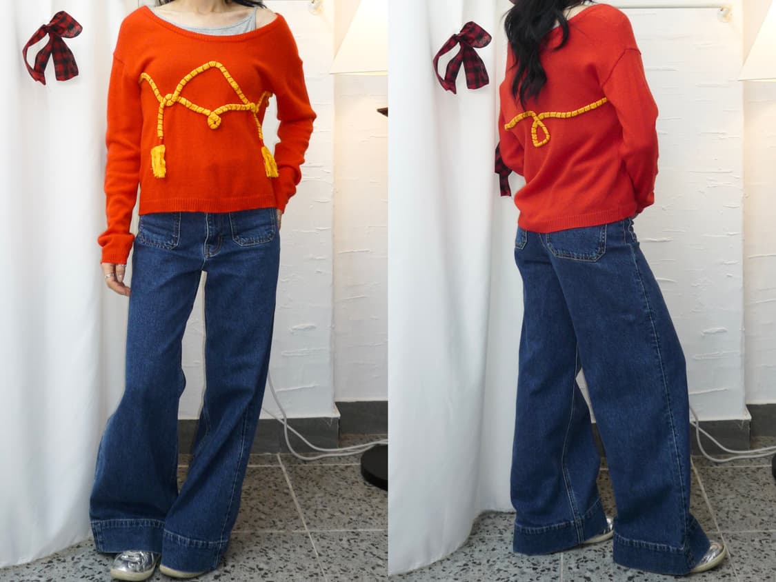 lope line red knit 상품이미지1