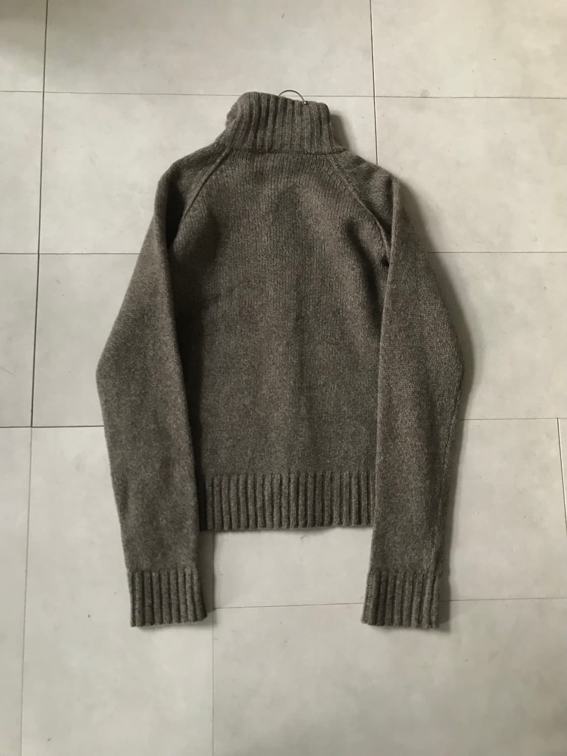 디젤 카키브라운 보카시 하이넥 니트집업 상품이미지10