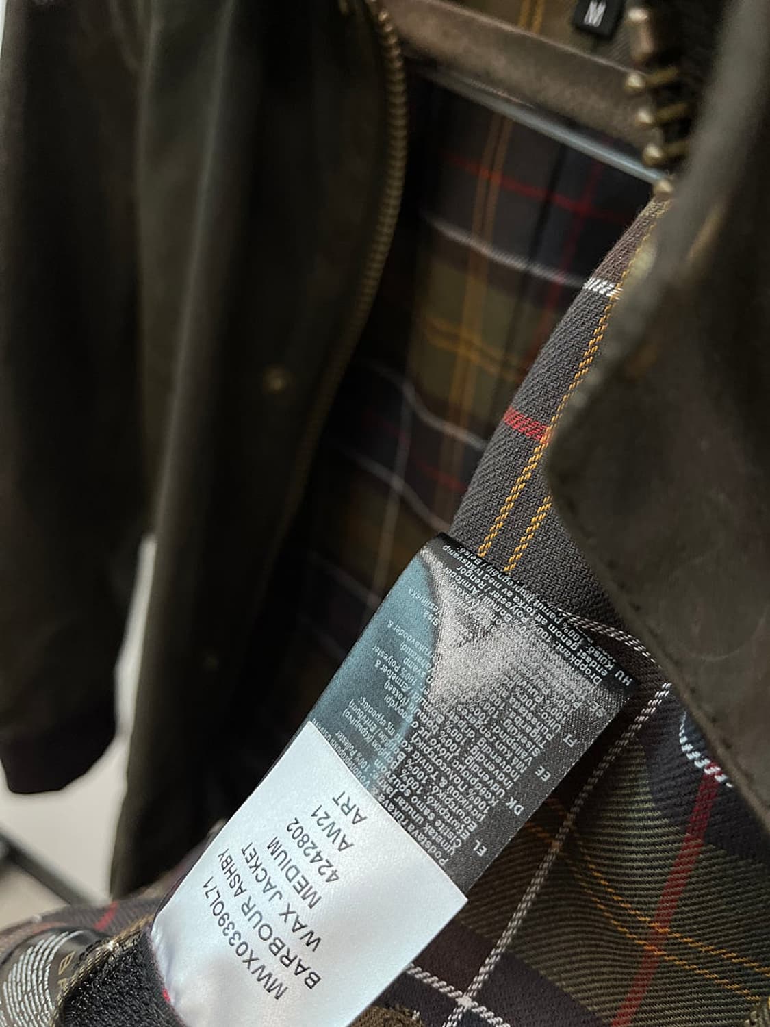 100-105) 바버 애쉬비 왁스자켓  상품이미지6