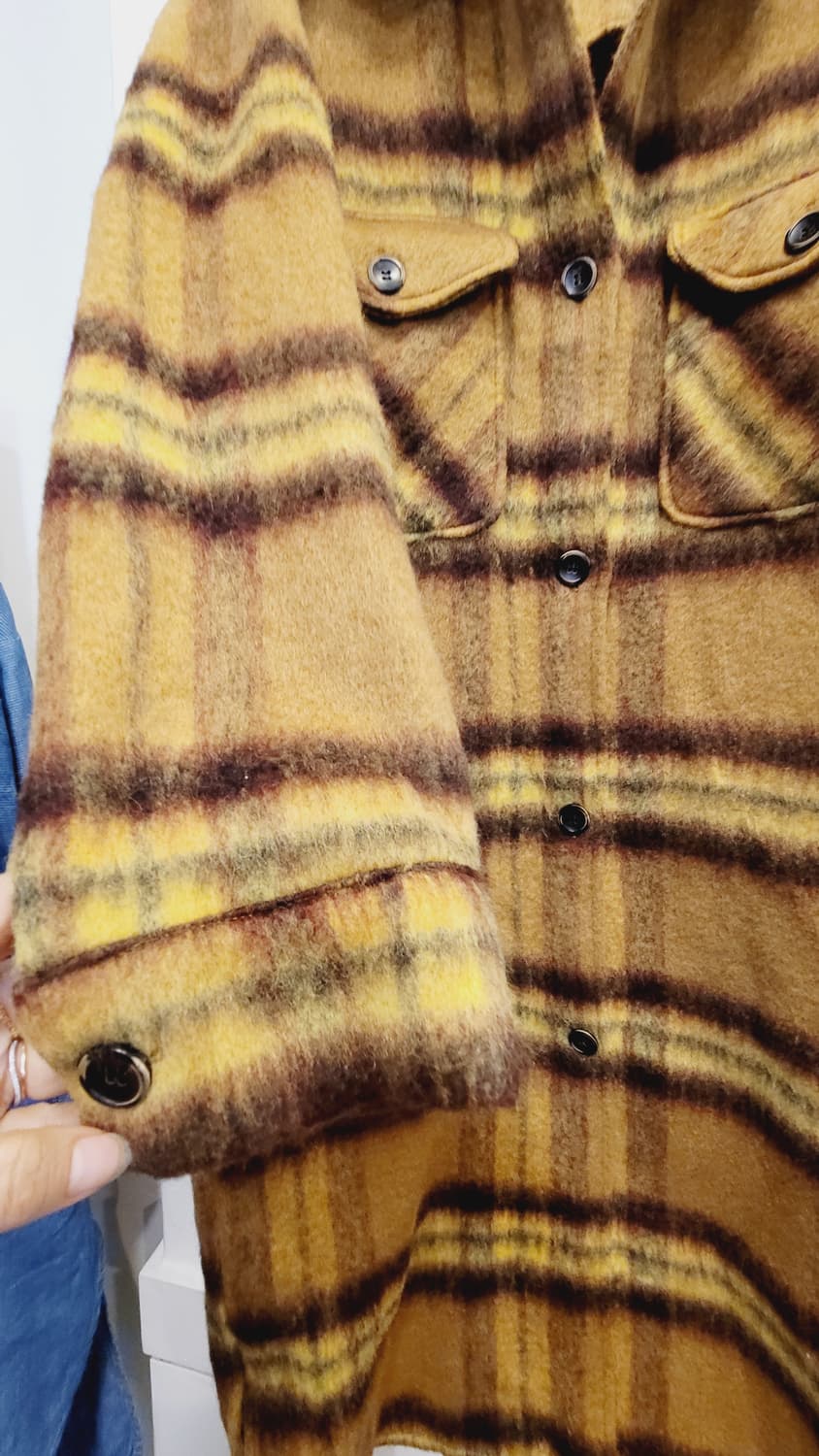 베네통 펠트울 셔츠코트. 상품이미지3