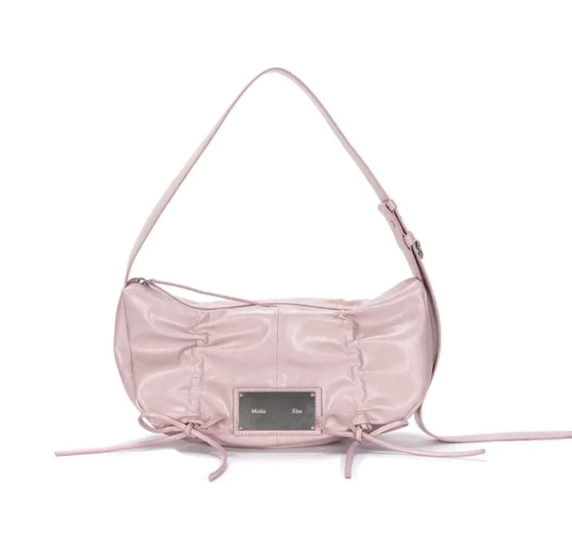 마뗑킴 하프 셔링 리본 라운드백 핑크 상품이미지1