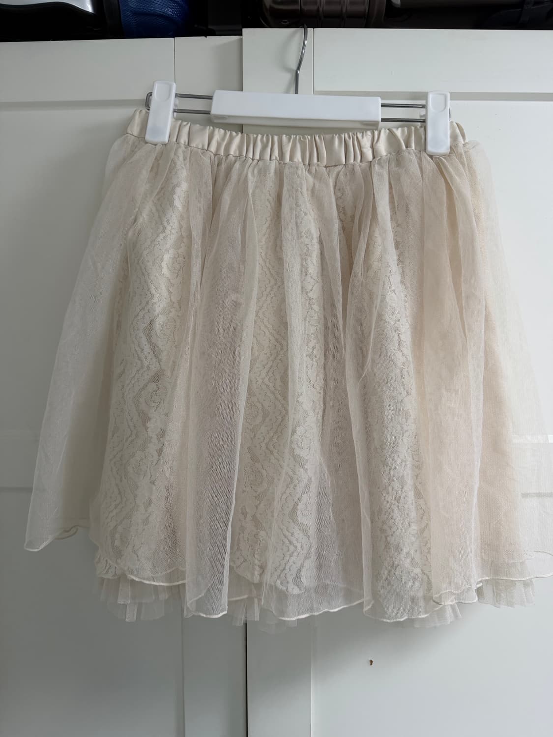 빈티지 아이보리 레이스 미니스커트 상품이미지1