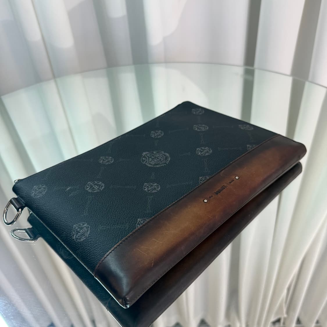 [정품] 벨루티 시그니처 캔버스 앤 레더 도큐먼트 클러치백 상품이미지5