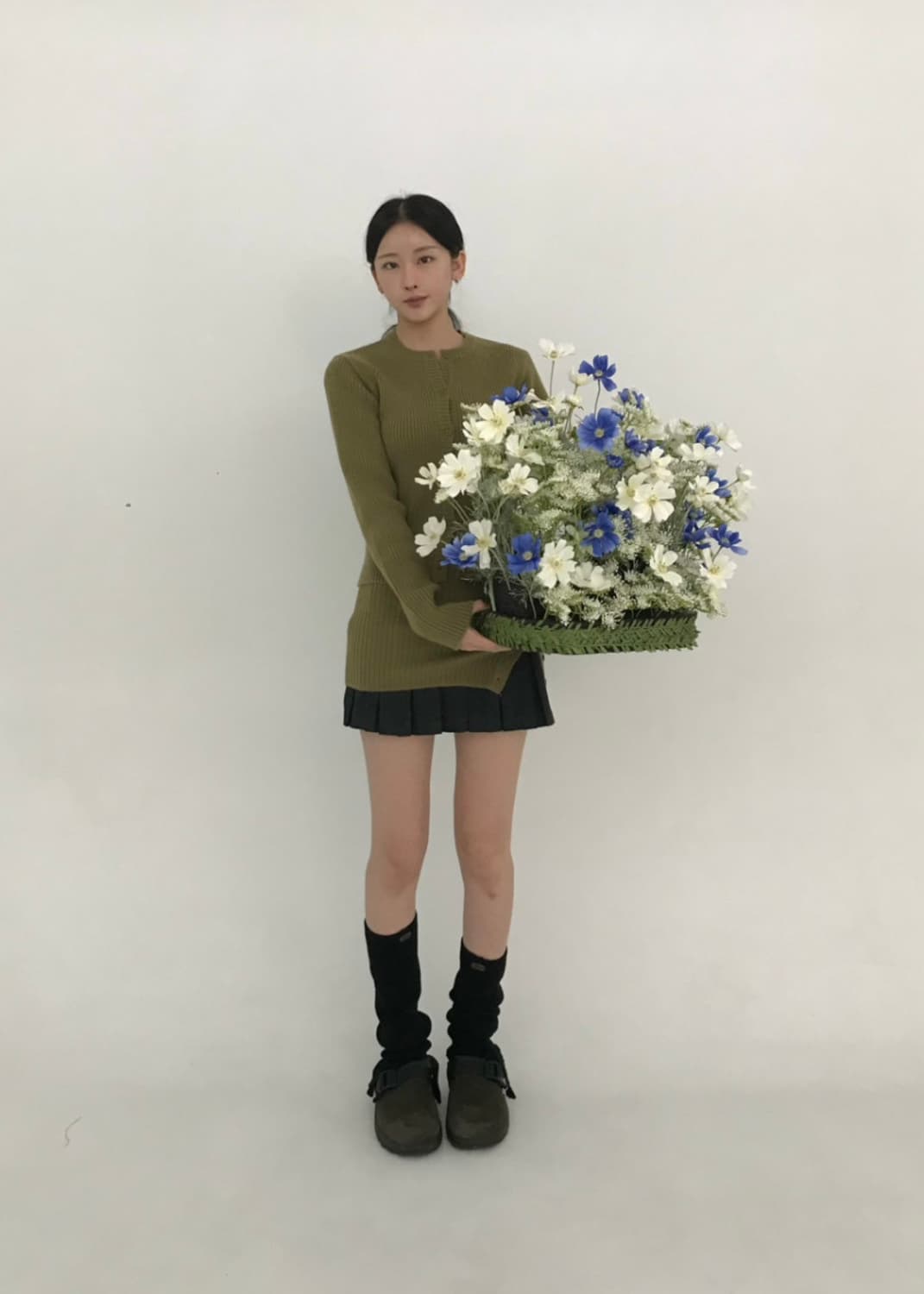 yue project 빌라 니트 가디건(올리브그린) 상품이미지1