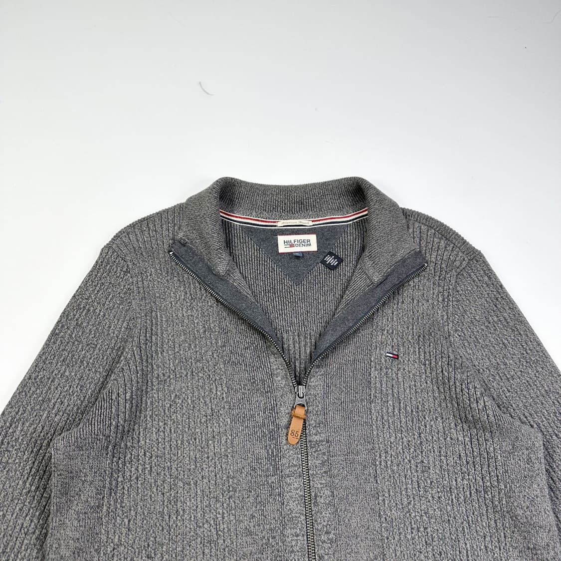 타미힐피거 플래그 차콜 니트 집업 (XL) 상품이미지1