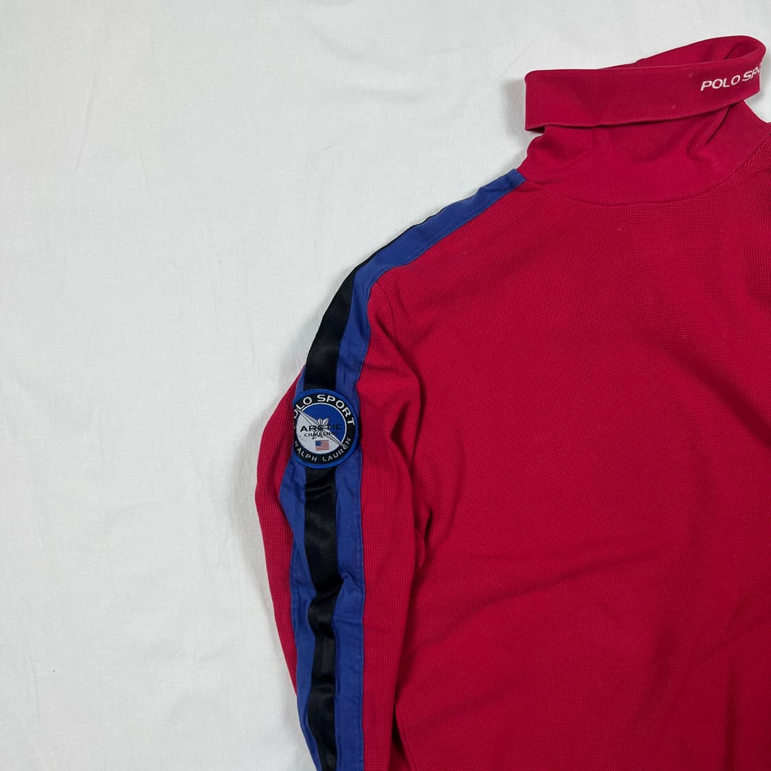 90‘s 폴로스포츠 polo sport 스펠아웃 아크틱 목폴라 긴팔티 상품이미지4