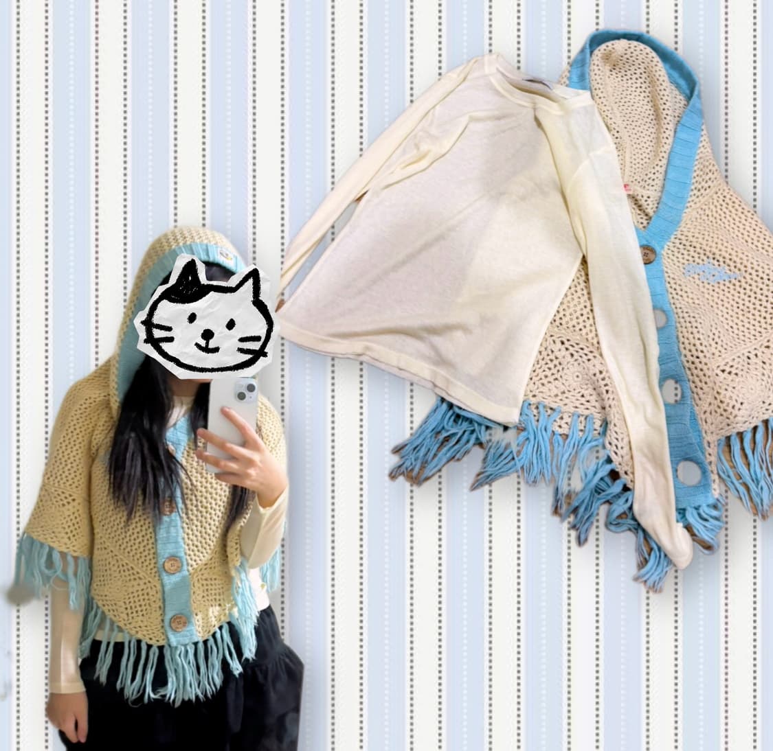 폭닥 모리걸  바디 글러브 판초+슬리브 셋 상품이미지1