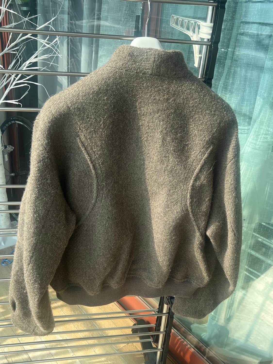 쿠어 인터널 바인딩 숄카라 점퍼 멜란지 베이지 M 상품이미지5