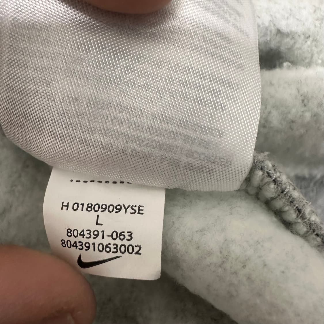 NIKE 나이키 기모 후드집업 그레이 L 상품이미지7