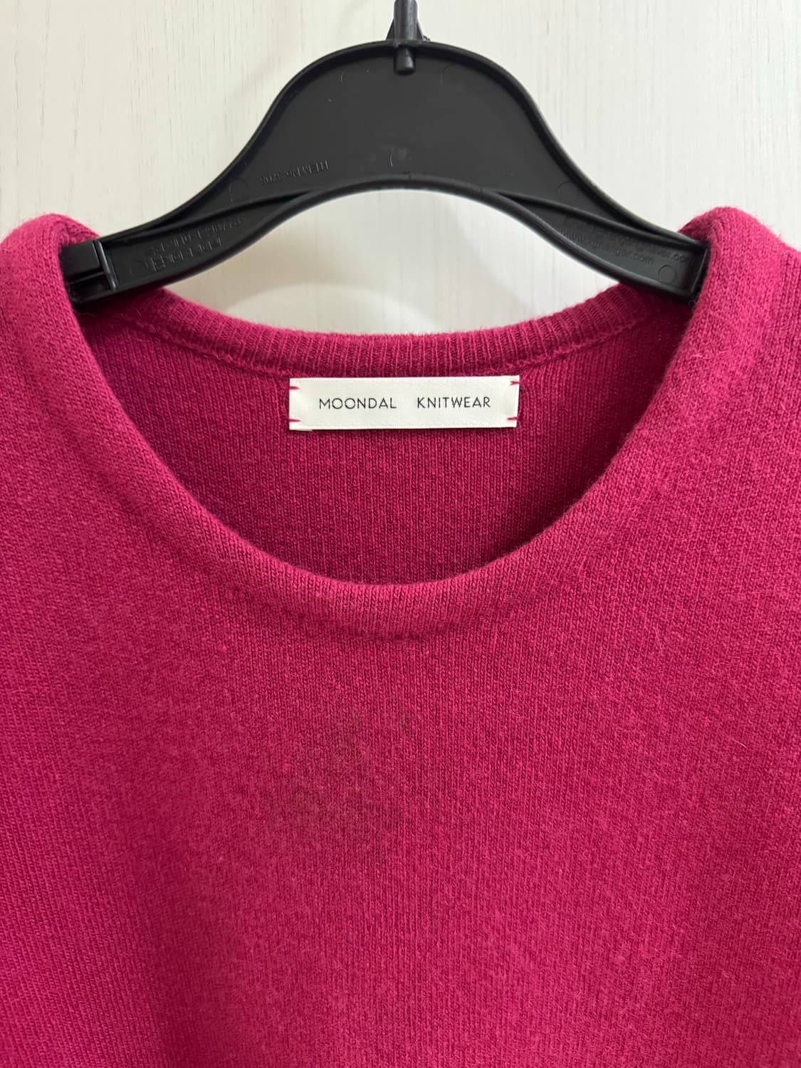 문달 베이직 라운드니트 마젠타 M 상품이미지4