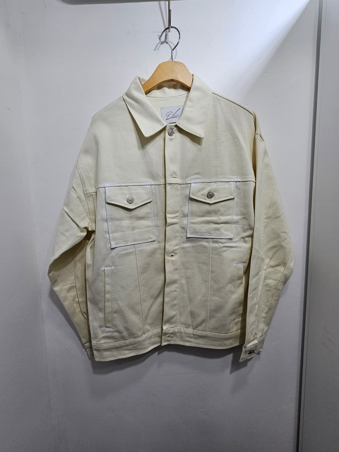 남성 아이보리 포켓 코튼 자켓 상품이미지1