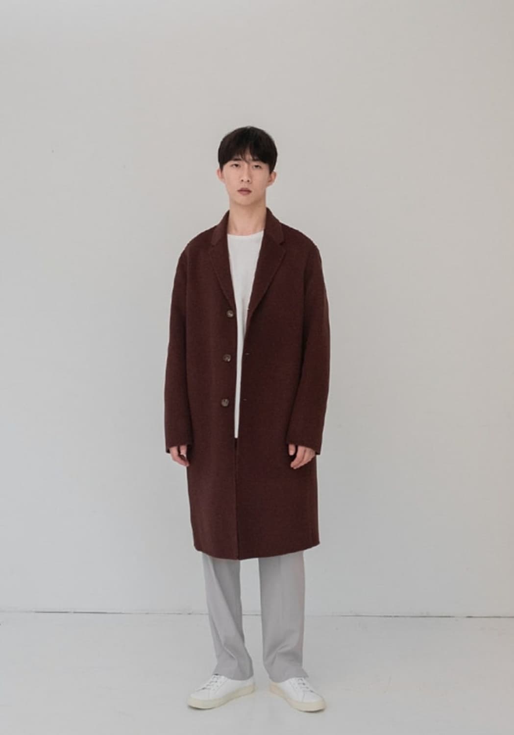 [M] 오르빗 핸드메이드 코트 멜란지레드 상품이미지2