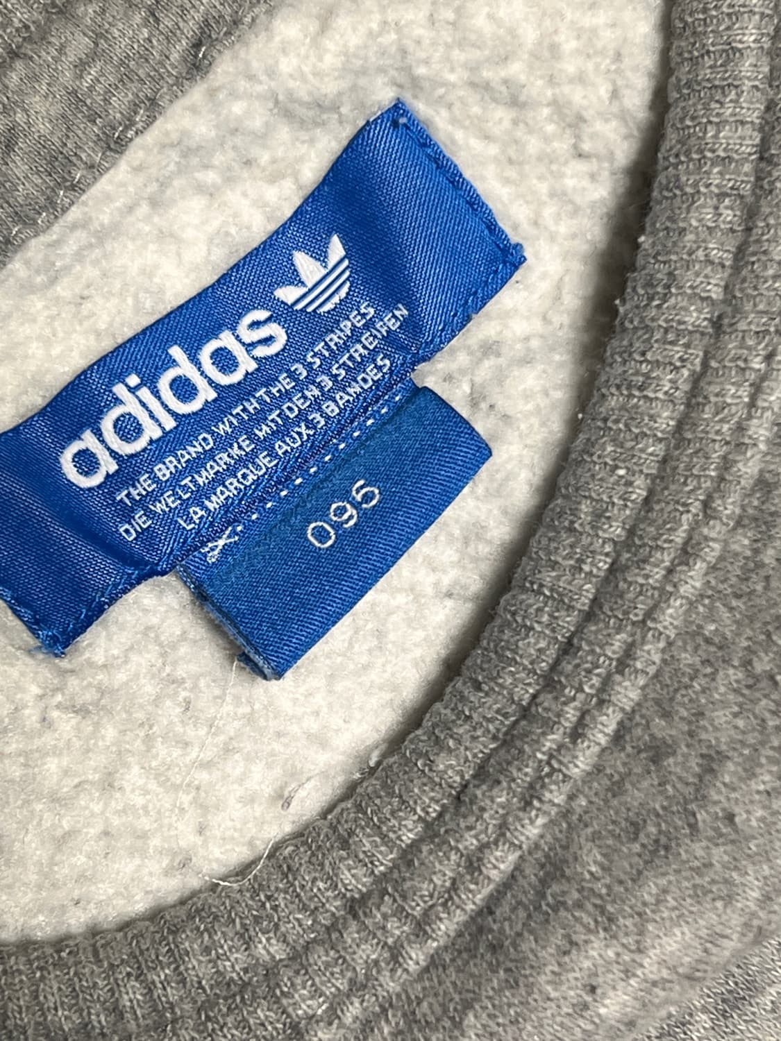 아디다스 트레포일 빅로고 기모 맨투맨 95 그레이 상품이미지3