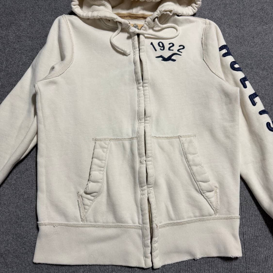 홀리스터 화이트 후드집업 m 상품이미지2