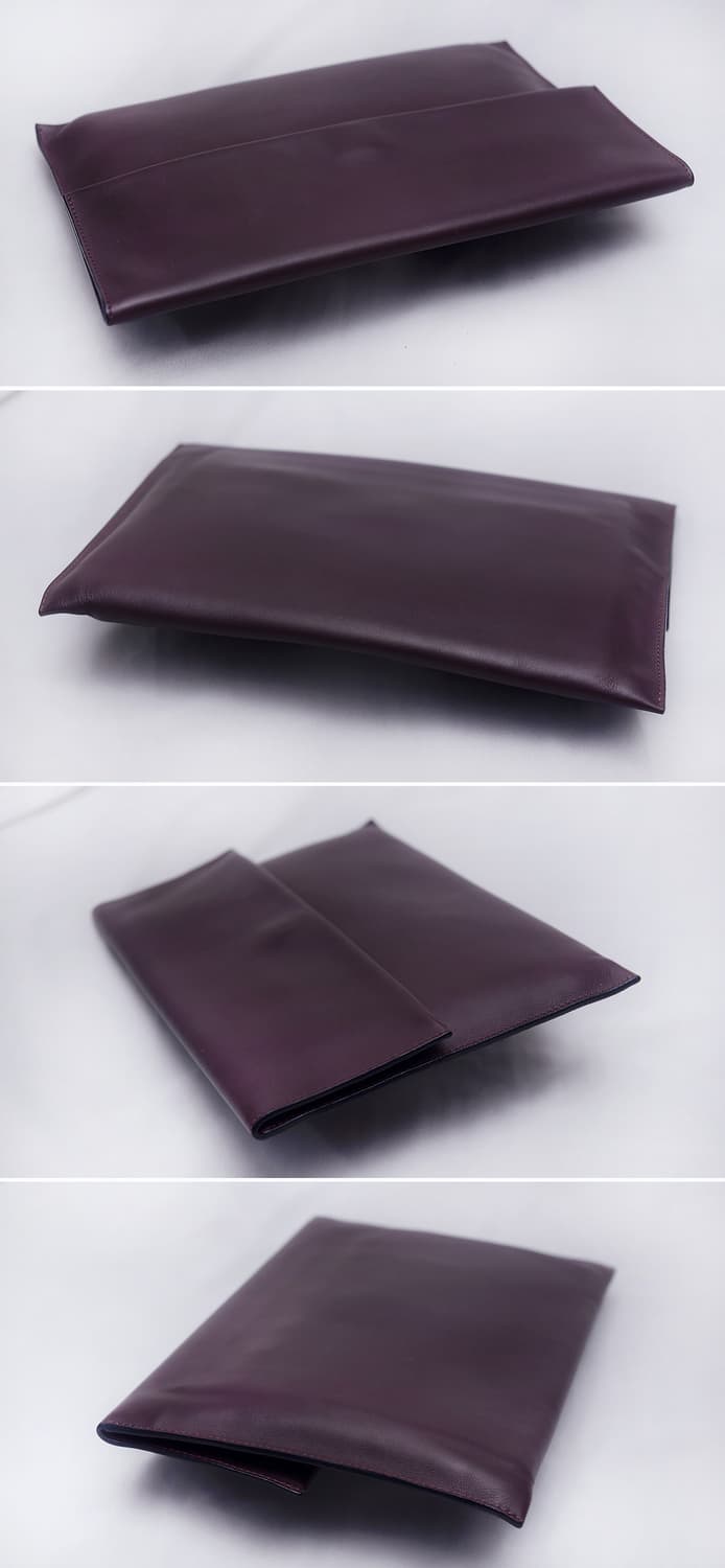 마르니 (MARNI) 버건디 나파레더 카프스킨 플랩 클러치백 상품이미지4