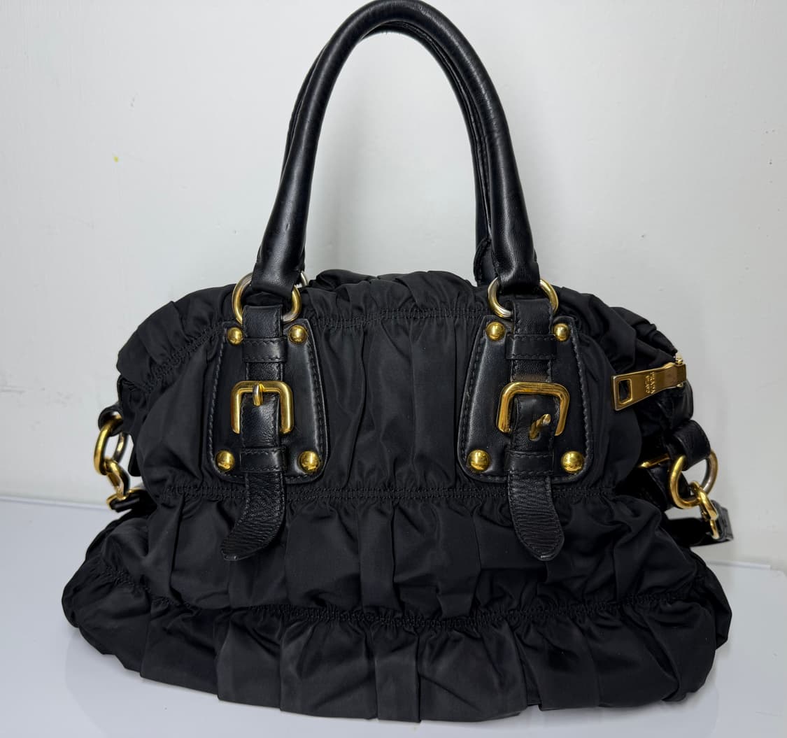 [정품] 프라다 고프레 블랙 나일론 토트백 상품이미지2